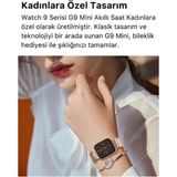 Normadia Şık 41MM G9 Mini Gold Kadın Akıllı Saat ve Hediye Bileklik ile Tarzınızı Tamamlayın - Seçenek 1 - Ahşap - Bej