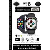 Normadia Şık 44MM Akıllı Saat, Sağlık Sensörlü, Bluetooth, Aramalı, Alarm, T700S - Seçenek 1 - Ahşap