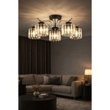 Normadia Şık 5’li Kristal Taşlı Modern Salon ve Yatak Odası Avizesi - Seçenek 1 - 1BW-Beyaz