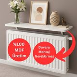 Normadia Şık 72X15 cm Mdf Dekoratif Raf, Kalorifer Üstü Uçan Raf Tasarımı