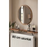 Normadia Şık 80X15 cm Atlantik Çam Petek Üstü Raf, Metal Ayaklı Dresuar - Ahşap - Ceviz