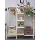 Normadia Şık Ahşap Gardrop 150X140X35, Modern ve Kullanışlı Depolama Çözümü - Seçenek 1 - Ahşap - Ceviz
