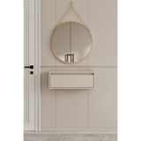 Normadia Şık Bej Mdf Duvara Monte Dresuar, 70 Cm, Modern Tasarım