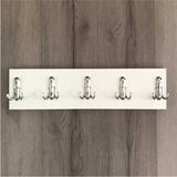 Normadia Şık Beyaz Ahşap Duvar Askısı 10'lu 10X50 cm Set - Seçenek 1 - 1BW-Beyaz