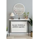 Normadia Şık Beyaz Petek Üstü Raf, 100CM Dresuar, Modern Dekoratif Tasarım