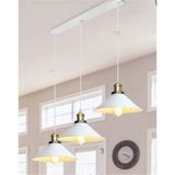 Normadia Şık Beyaz Salon Retro Rustik Üçlü Sarkıt Avize 60 cm Masa Üstü - Seçenek 1 - 1BW-Beyaz