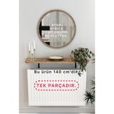 Normadia Şık Çam Petek Üstü Tak Çıkar Uçan Raf ve Dresuar Oval Kesim 140 cm - Ahşap - Ceviz
