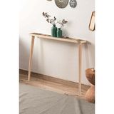 Normadia Şık Doğal Ağaç Dresuar, 102X12CM, Traverten Taş Detaylı, Modern Tasarım - Altın