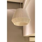 Normadia Şık Rattan Bambu Hasır Makrome Sarkıt Avize 35 Cm, Doğal Dekorasyon Aksesuarı - Seçenek 1 - 1BW-Beyaz