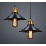 Normadia Şık Siyah Yuvarlak Metal Sarkıt Avize 30 Cm, Retro Tarz, Modern Tasarım - Seçenek 1 - Ahşap
