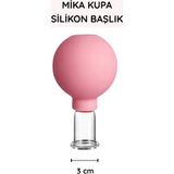 Normadia Silikon Vakumlu Yüz Masaj Kupası, Göz ve Burun Çevresi, 3 cm - Ahşap - Bej