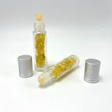 Normadia Sitrin Doğal Taş Esans Şişesi ve Roller Masaj Aleti 10ML - Altın