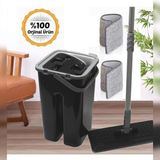 Normadia Siyah Gövde 8 Litre Çift Hazne Mikrofiber Temizlik Seti ve Tablet Mop - 1BW-Beyaz - Seçenek 1