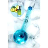 Normadia Soğuk Terapi Buz Küresi Yüz Masaj Topu + Avokado Yağı Hediye - Ahşap - Ceviz