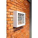Normadia Sürgülü Modem Saklama Kutusu, Motifli, Beyaz, 35X40X11 cm - Seçenek 1 - Altın - Gri