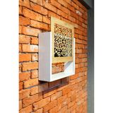 Normadia Sürgülü Modem Saklama Kutusu, Motifli Meşe, 35Y x 40G x 11D - Seçenek 1 - Ahşap - Ceviz