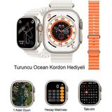 Normadia T10 Ultra Akıllı Saat Çift Kordon 2.09 Inç Büyük Ekran - Seçenek 1 - Açık Bej