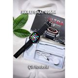 Normadia T10 Ultra Watch 8 Serisi 49MM Akıllı Saat Çift Kordonlu, Şık ve Fonksiyonel - Seçenek 1 - Ahşap
