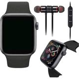Normadia T500 Akıllı Saat ve Bluetooth Kulaklık Seti, Türkçe Menü, Mıknatıslı Mikrofon - Seçenek 1 - Ahşap