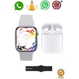 Normadia T900 Promax Akıllı Saat ve Airpods I12 ile Şıklık ve Fonksiyon Birlikte - Seçenek 1 - Altın - Gümüş - Bakır