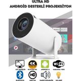 Normadia Taşınabilir Android Projeksiyon Cihazı, Wifi ile Ev Sinema Deneyimi - 1BW-Beyaz