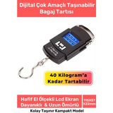 Normadia Taşınabilir Dijital Bagaj Ağırlık Tartısı, 40 Kg, Çok Amaçlı, LCD Ekran - Ahşap