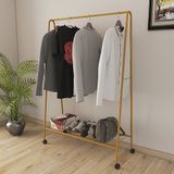 Normadia Tekerlekli Oval Askılık, Ayaklı Konfeksiyon ve Butik Depolama Ürünü - Seçenek 1 - Altın