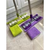 Normadia Teleskobik Mandallı Mikrofiber Yedek Bezli Temizlik Mop Seti - Ahşap - Bej - Seçenek 1