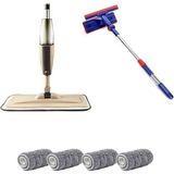 Normadia Teleskopik Mikrofiber Sprey Mop ve 4 Yedekli Cam Silme Seti - Cappuccino - Seçenek 1