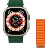 Normadia Ultra Akıllı Saat 8 Ultra 49MM Nfc Gps Kablosuz Şarj Yeşil Kordon - Seçenek 1 - Ahşap