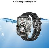 Normadia Ultrahd Çift Dokunuşlu 44MM Extrem Watch Z Akıllı Saat, Üstün Şarj ve 3 Kordon - Seçenek 1 - Ahşap