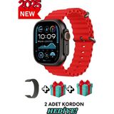 Normadia Uyumlu Akıllı Saat Watch Ultra2 49MM Kordon Hediyeli, En Güncel Versiyon - Seçenek 1 - Altın - Turkuaz