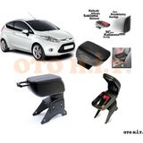 Normadia Uyumlu Ford Fiesta 2008 ve Üzeri Siyah Deri Kol Dayama ve Bardaklık