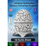 Normadia Uzaktan Kumandalı Dinozor Yumurtası Galaxy Projektör Bluetooth Hoparlör Gece Lambası - 1BW-Beyaz