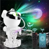 Normadia Uzay Temalı Galaxy Projektör, Bluetooth Hoparlörlü Gece Lambası ve Uzaktan Kumanda - 1BW-Beyaz