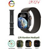 Normadia V9 Ultra 2 Amoled Akıllı Saat, Çift Kordonlu, Takipli, 2024 Son Model - Seçenek 1 - Ahşap