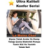 Normadia Yastıklı Şişme Yatak, Kamp ve Araç Için Konforlu ve Rahat Uyku Keyfi - Seçenek 1 - Altın - Gri