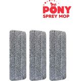 Normadia Yedek Sprey Mop Seti 3'lü Paket, Temizlik Kolaylığı ve Konforu - Antrasit - Seçenek 1