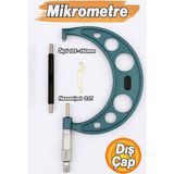Normadia Yüksek Hassasiyetli Dış Çap Mikrometresi 125-150 mm Metal Gövde - Seçenek 1