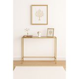 Normadia Zerura Gold Çerçeveli Modern Cam Dresuar, Ince Tasarım 100X85X20 - Altın