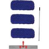 Normadia Zincir Dikişli Toz Mop Seti, 60 cm Orlon Saplı Temizlik Seti - Ahşap - Ceviz - Seçenek 1