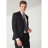 Normal Bel Slim Fit Siyah Erkek Takım Elbise TK1006900236 - 56