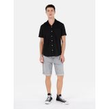 Normal Kesim Orta Bel Düz Paça Gri Erkek Jean Şort Cl1069538