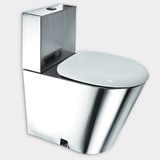 Normo Paslanmaz Çelik Klozet P Çıkışlı- R: Rezervuar Taharet Çubuklu 370x610x740mm(NRC-6035-PBRL) - Gri