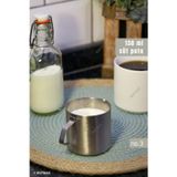 NORREN 6'lı Sütlük Seti - 150 ml | 304 Paslanmaz Çelik | Krema Ve Süt Potu | Pitcher | Süt Sunum Kabı
