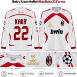 North Babıl Efsane Nostaljik Uzun Kollu Milan Kaka Forma - 001-Beyaz