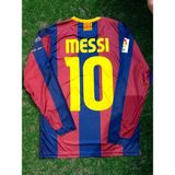 North Babıl Nostaljik Barcelona Messi Uzun Kol Forma - 0 - Bordo