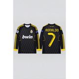 North Babıl Nostaljik Real Madrid Uzun Kollu Siyah Ronaldo Forma - 0-Siyah
