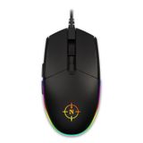North Combat Rgb Kablolu Gaming Oyuncu Mouse, 3.600 DPI, Optik Sensör, 6 Tuş, Siyah