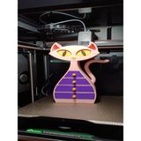 North Edge 3D Kedi Figürlü Çekmeceli Masaüstü Organizer - Dekoratif 3D Baskı Düzenleyici
